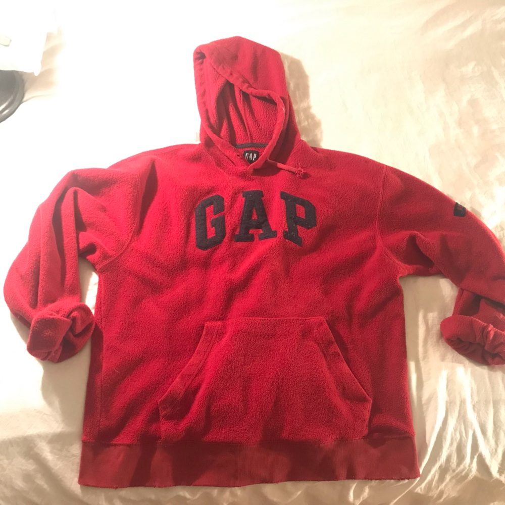 Vintage Red fleece Gap Hoodie